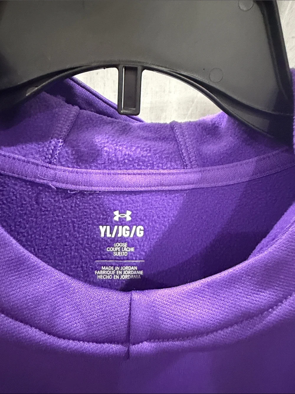 Under Armour Purple Hoodie with Orange Accent Logo